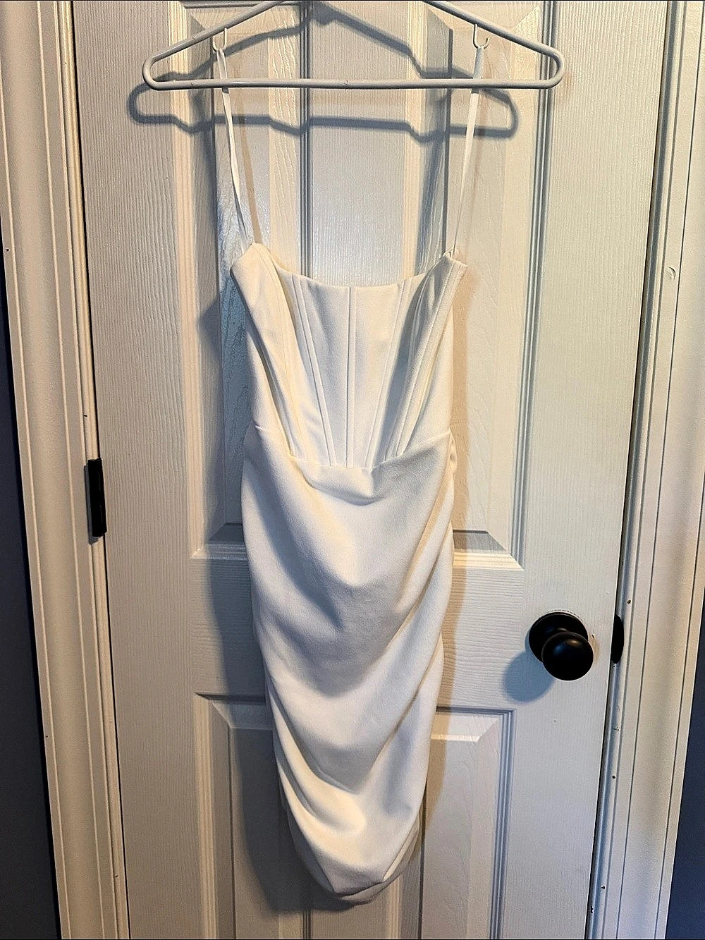 Windsor Ruched Mini Dress in White Size Small Like New